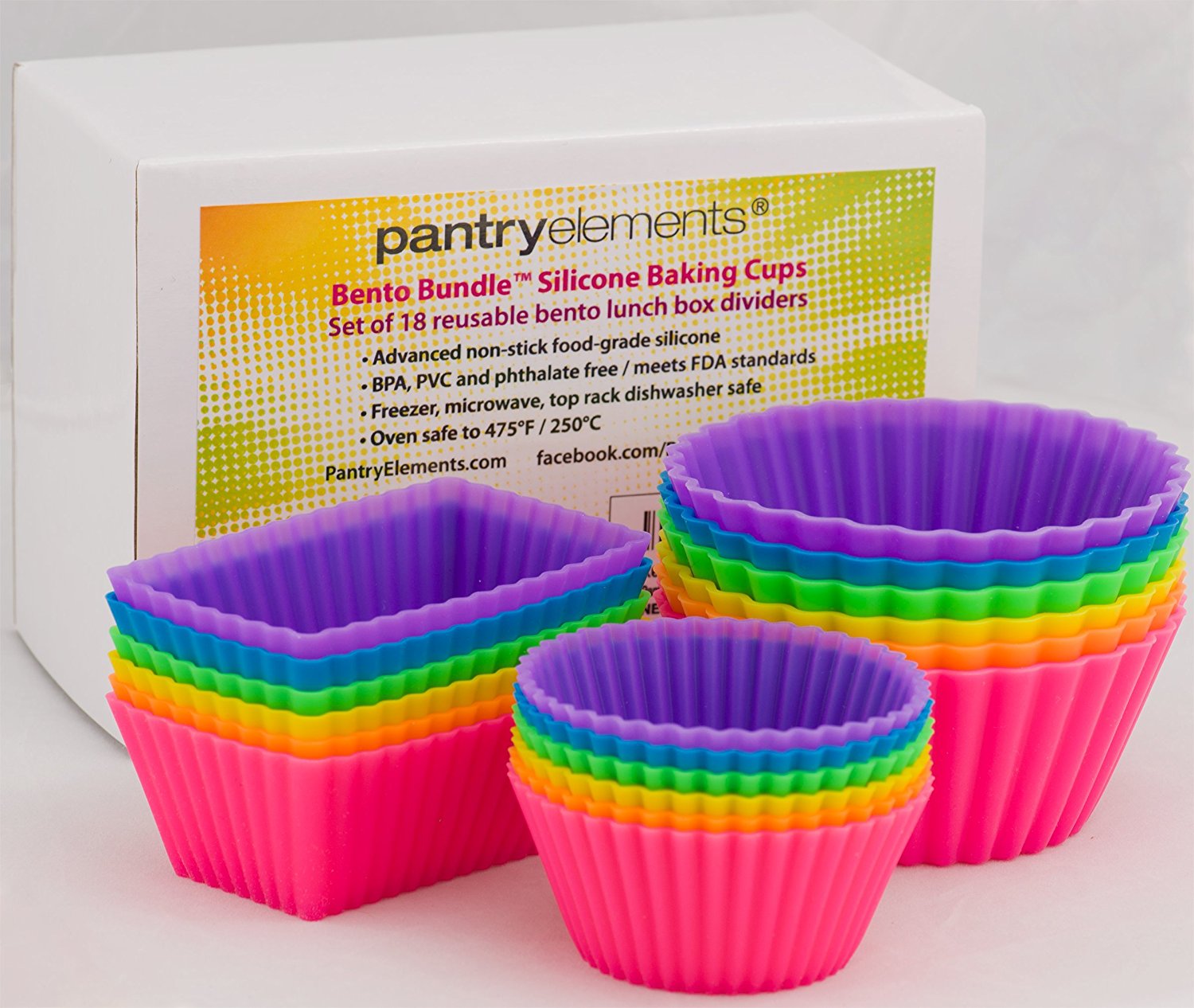 Pantry Elements Silicone Cupcake Liners for Baking and Bonus Gift Jar, Pack  of 1